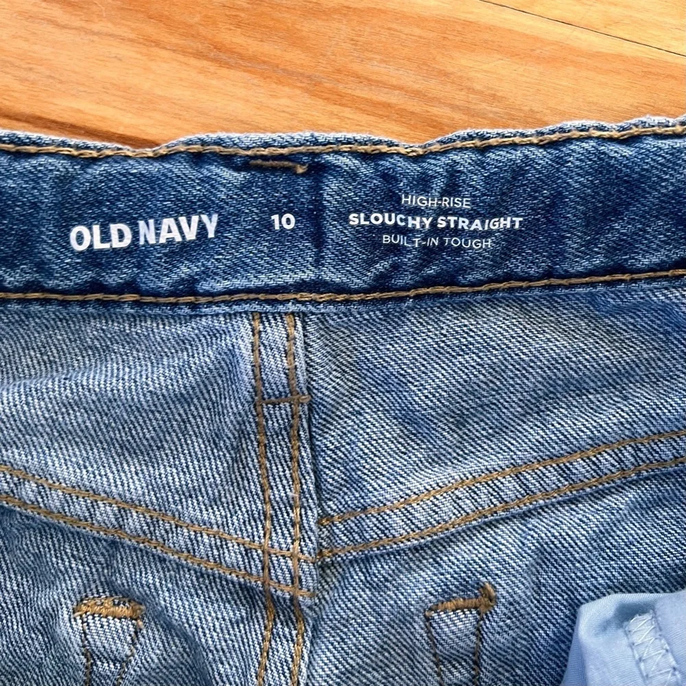 Old Navy Slouchy Straight Denim Pants - Size 10